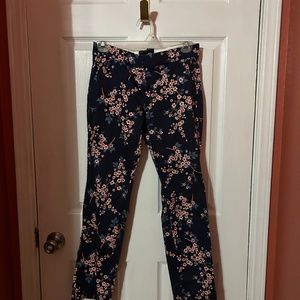 00P PETITE BANANA REPUBLIC 00 PANTS CHINOS PATTERN LIKE NEW OFFICE FLORAL PANT